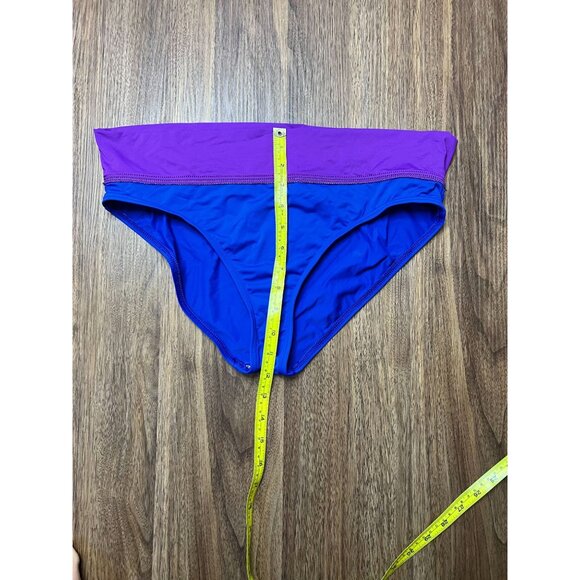 Tommy Bahama Womens‎ Swimwear Bikini Bottom Nylon Blue High Waist Size Large - Picture 4 of 7